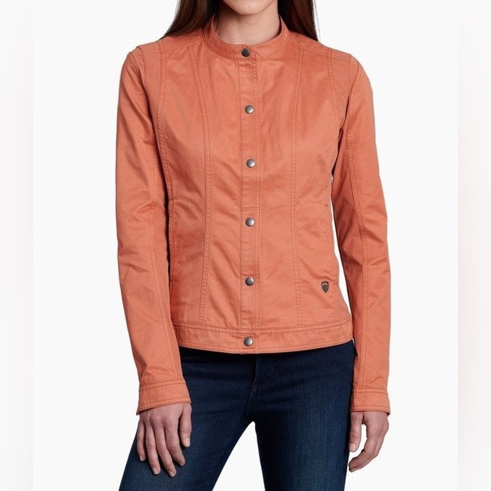 Kuhl Orange Luna Moto Utility Jacket Lightweight Casual Wear